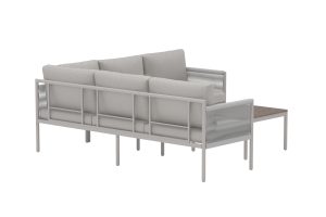 Loungegrupp Utomhus - Venture Home Kos Hörnsoffa 5-sits + Soffbord Beige/Natur inkl. dynor