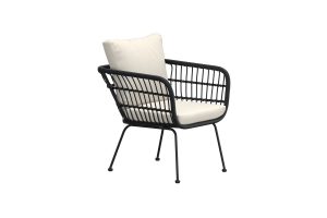 Matstol Utomhus - Venture Home Isola Svart/Beige inkl. dynor