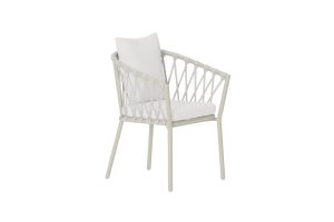 Matstol Utomhus - Venture Home Linos 2-pack Beige/Vit inkl. dynor
