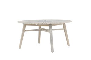 Runt Matbord Utomhus - Venture Home Rives Ø150 Natur/Vit