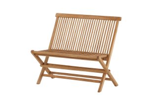 Träbänk Ryggstöd Utomhus - Venture Home Ghana 100 cm Natur