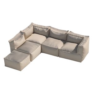 Modulsoffa Utomhus  - Venture Home Rambo 3 Hörndelar + 1 Mittdel + 1 Ottoman Beige