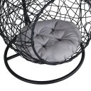 Mini Hängstol med Stativ Utomhus - Venture Home Lexi Svart/Grå inkl. dyna