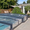 Pooltak Leia Premium 4x8 Antracit Dörr Vänster - Förmonterat