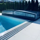 Pooltak Leia Premium 4x8 Antracit Dörr Vänster - Förmonterat