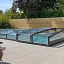 Pooltak Leia Premium 4x8 Antracit Dörr Vänster - Förmonterat