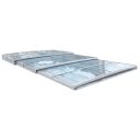 Pooltak Alva Premium 3,5x7 Aluminiumvit Skena Vänster - Förmonterat