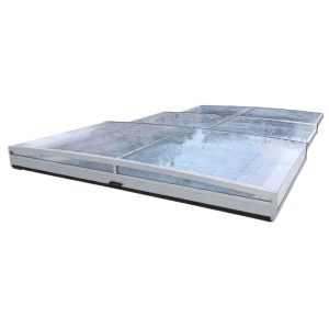 Pooltak Alva Premium 3x6 Aluminiumvit Skena Vänster - Förmonterat
