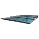 Pooltak Alva Premium 4x8 Aluminiumvit Skena Höger - Förmonterat