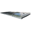 Pooltak Alva Premium 4x8 Aluminiumvit Skena Höger - Förmonterat