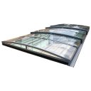Pooltak Leia Premium 3,5x7 Aluminiumvit Dörr Höger - Förmonterat