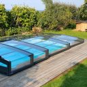 Pooltak Leia Premium 3x6 Antracit Dörr Höger - Förmonterat