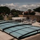 Pooltak Leia Premium 3,5x7 Antracit Dörr Höger - Förmonterat