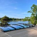 Pooltak Leia Standard 4,5x8,5 Antracit Dörr Vänster - Förmonterat