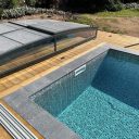 Pooltak Leia Standard 3,5x6,5 Antracit Dörr Höger - Förmonterat