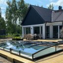 Pooltak Leia Standard 3,5x6,5 Antracit Dörr Höger - Förmonterat