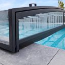 Pooltak Leia Standard 4,5x8,5 Antracit Dörr Vänster - Förmonterat