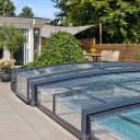 Pooltak Leia Standard 4,5x8,5 Antracit Dörr Höger - Förmonterat