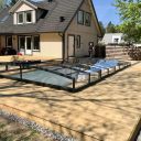Pooltak Leia Standard 4,5x8,5 Antracit Dörr Vänster - Förmonterat