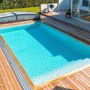 Pooltak Leia Standard 4,5x8,5 Antracit Dörr Höger - Förmonterat