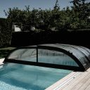 Pooltak Nova Comfort Standard 3,5x6,5 Antracit Dörr Höger – Förmonterat