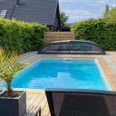 Pooltak Nova Comfort Standard 3,5x6,5 Antracit Dörr Höger – Förmonterat