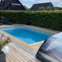 Pooltak Nova Comfort Standard 3,5x6,5 Antracit Dörr Höger – Förmonterat