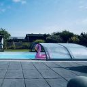 Pooltak Nova Comfort Standard 4,5x10,5 Antracit Dörr Höger - Förmonterat