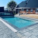Pooltak Nova Comfort Standard 4,5x10,5 Antracit Dörr Höger - Förmonterat