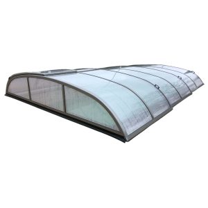 Pooltak Nova Polaris Premium 3,5x7 Aluminiumvit Dörr Vänster - Förmonterat