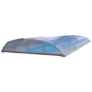 Pooltak Nova Polaris Premium 4x8 Aluminiumvit Dörr Vänster - Förmonterat