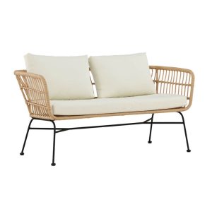 Utesoffa 3-sits - Venture Home Isola Svart/Natur/Beige inkl. dynor