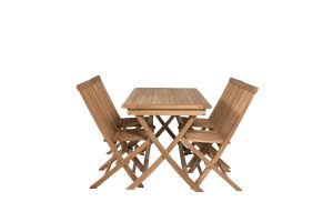Matgrupp Utomhus - Venture Home Kenya Matbord 120x70 Natur + 4 Kenya Matstolar Natur/Teak