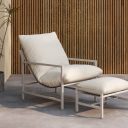 Loungefåtölj med Fotpall Utomhus - Venture Home Corso Beige inkl. dynor