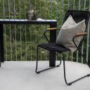Matgrupp Utomhus - Venture Home Togo Matbord 200x100 Svart/Natur + 6 Matstolar Bois Svart