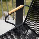 Matgrupp Utomhus - Venture Home Togo Matbord 200x100 Svart/Natur + 6 Matstolar Bois Svart