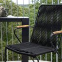Matgrupp Utomhus - Venture Home Togo Matbord 200x100 Svart/Natur + 6 Matstolar Bois Svart