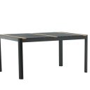 Matgrupp Utomhus - Venture Home Togo Matbord 200x100 Svart/Natur + 6 Matstolar Bois Svart
