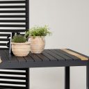 Matgrupp Utomhus - Venture Home Togo Matbord 200x100 Svart/Natur + 6 Matstolar Bois Svart