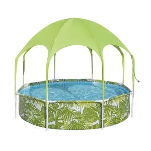 Rund Barnpool med Solskydd Bestway - Stålramspool 2,44 m