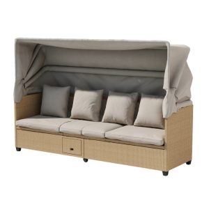Solsäng med tak - Venture Home Nopy Beige/Natur