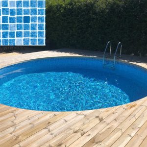 Stålväggspool Coralpool Rund 5.00m x 1.50m Persia Blå Liner