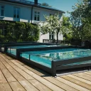 Pooltak Leia Compact 4x8 Antracit - Självmontering (Byggsats)