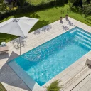 Glasfiberpool Gullberg & Jansson Aphrodite 800 3,8x8x1,5 m