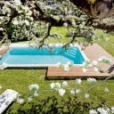 Glasfiberpool Gullberg & Jansson Aurora 750 R 3,8x7,5x1,5 m