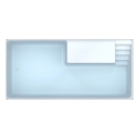 Glasfiberpool Gullberg & Jansson Avalon 760 3,8x7,64x1,5 m