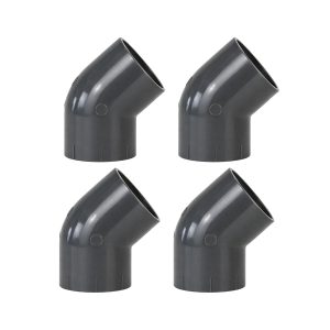 PVC 45° Vinkelkoppling 63 mm för Limmontering 4-pack