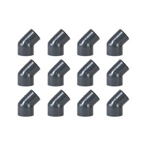 PVC 45° Vinkelreducering 63 x 63-50 mm för Limmontering 12-pack