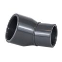 PVC 45° Vinkelreducering 63x63-50 mm för Limmontering