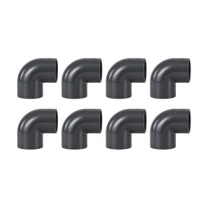 PVC 90° Vinkelkoppling 63 mm för Limmontering 8-pack